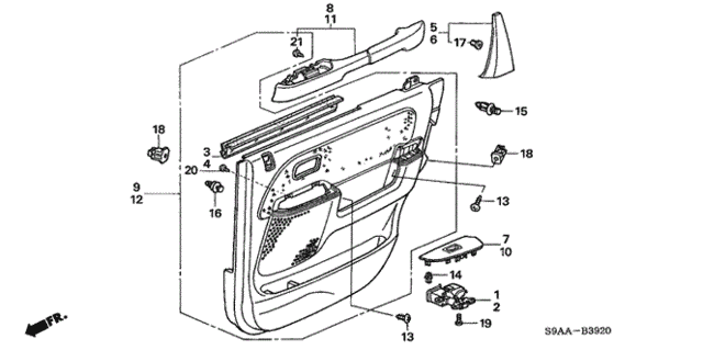 Rear Door Lining for 2006 Honda CR-V #0