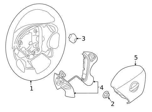 Steering Wheel & Trim for 2017 Nissan Murano #0