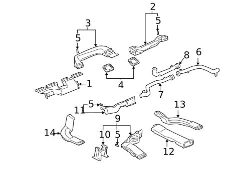 Ducts for 2000 Cadillac DeVille #0