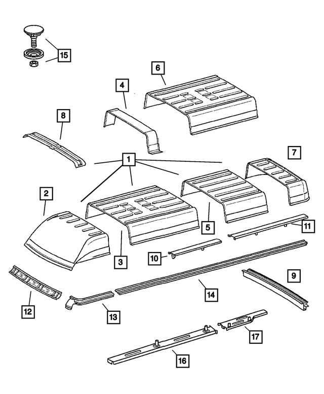 5104194AA - : Roof Side Rail, Left for Mopar Image