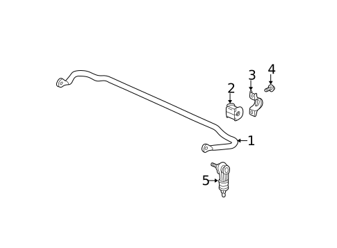 Stabilizer Bar & Components for 2005 Chevrolet Equinox #2