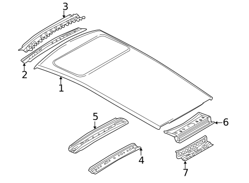 Roof & Components for 2004 Audi A4 Quattro #1