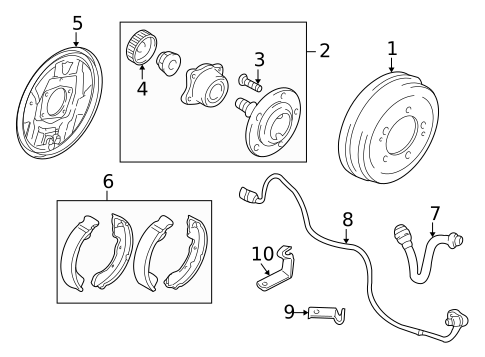 Rear Brakes for 2004 Dodge Stratus #1