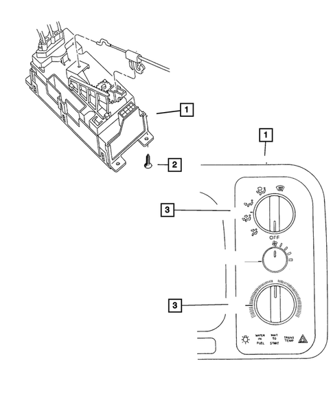 Air Conditioner and Heater Controls for 2001 Dodge Ram 2500 #1