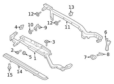 Radiator Support for 2017 Ford Edge #0