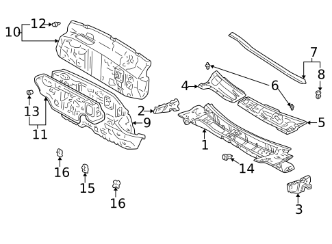 Cowl for 1999 Lexus ES300 #0