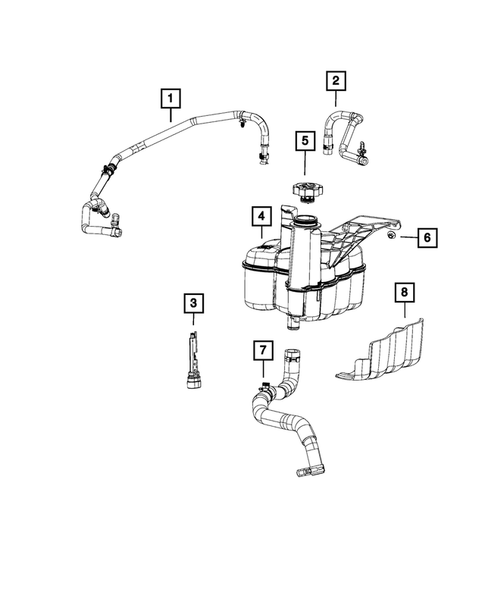 Engine Coolant Reservoir (Bottle) for 2015 Ram 3500 #0