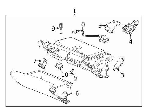 Glove Box for 2021 Chevrolet Corvette #0