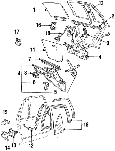 Rear Door for 1996 Oldsmobile 98 #0