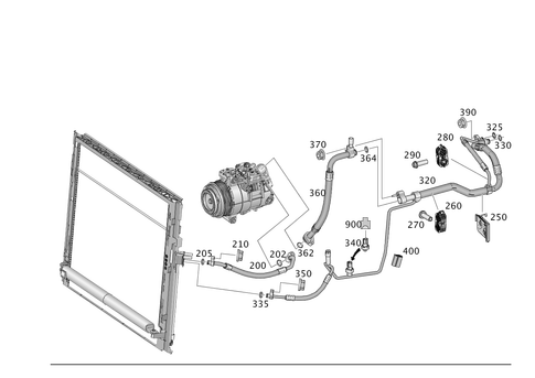 Refrigerant Line Routing for 2015 Mercedes-Benz ML250 #0