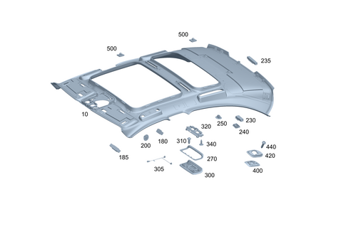 Roof Lining/Headlining for 1991 Mercedes-Benz 350SD #0