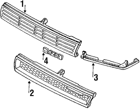 Grille for 1988 Mazda 323 #0