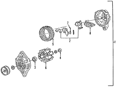 Alternator for 1996 Ford Aspire #0