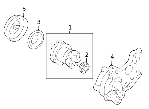 Water Pump for 2003 Mazda Tribute #0