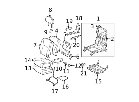 Second Row Seats for 2010 Toyota Highlander #0