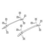 68333846AA - Body Sheet Metal Except Doors: Roof Rack Side Rail, Left for Jeep: Cherokee Image