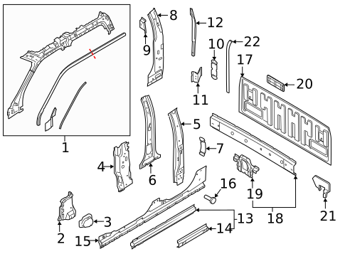 Back Panel for 2018 Ford F-350 Super Duty #0
