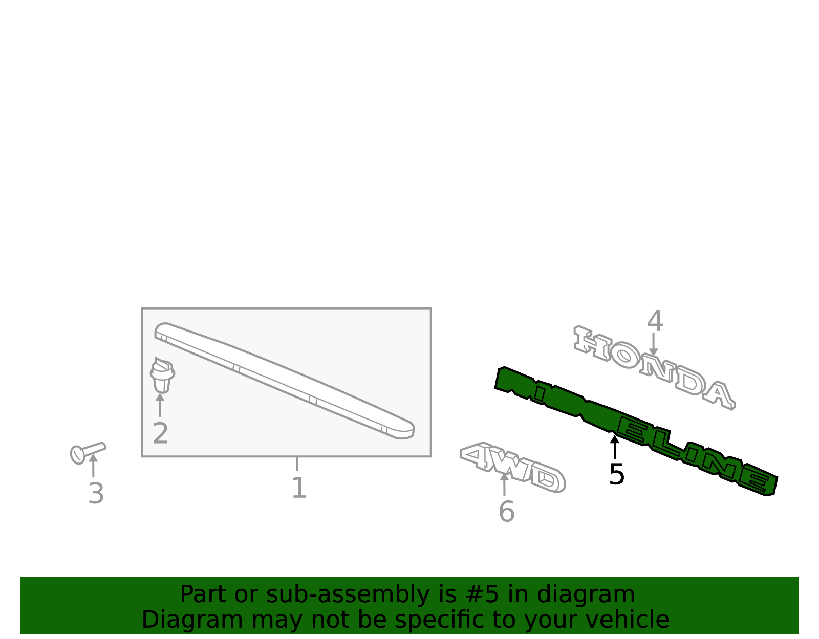 Tailgate Emblem 75719-SJC-A00 | OEM Parts Online