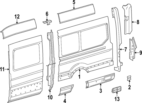 Side Panel & Components for 2024 Ford E-Transit #3
