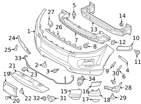 Bumper & Components - Front for 2012 Land Rover Range Rover Evoque #0
