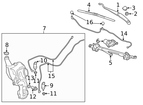 Wiper & Washer Components for 2023 GMC Acadia #0