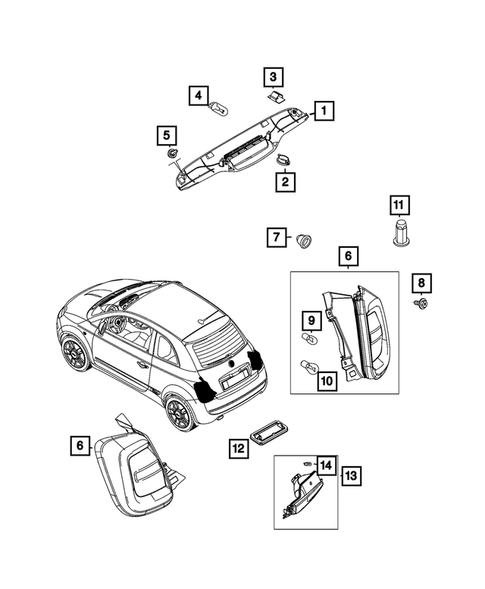 Lamps, Interior and Exterior for 2024 Fiat 500E #1