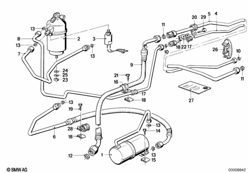 Coolant Lines, Drying Container for 1986 BMW M6 #0