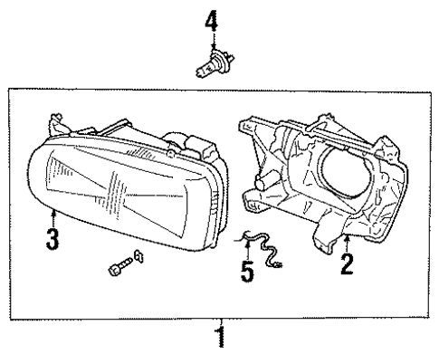 Headlamp Components for 1998 Volkswagen Jetta #0