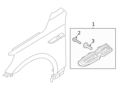 Exterior Trim - Fender for 2016 Kia K900 #0