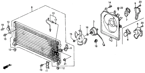 A/C Condenser (SI) for 1990 Honda Prelude #0