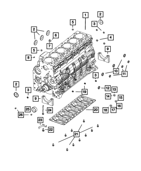 Cylinder Block for 2024 Ram 3500 #0