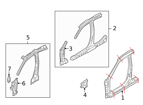 Hinge Pillar for 2011 Mercury Milan #0