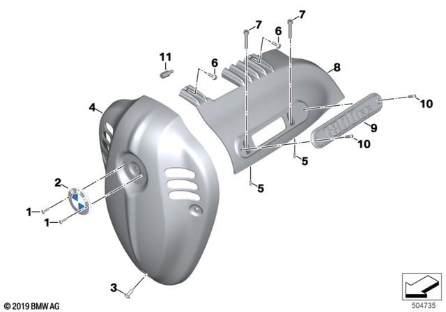 7119909718 - Engine: Screw - M4X16-8.8-ZNNIV for BMW-Motorrad Image