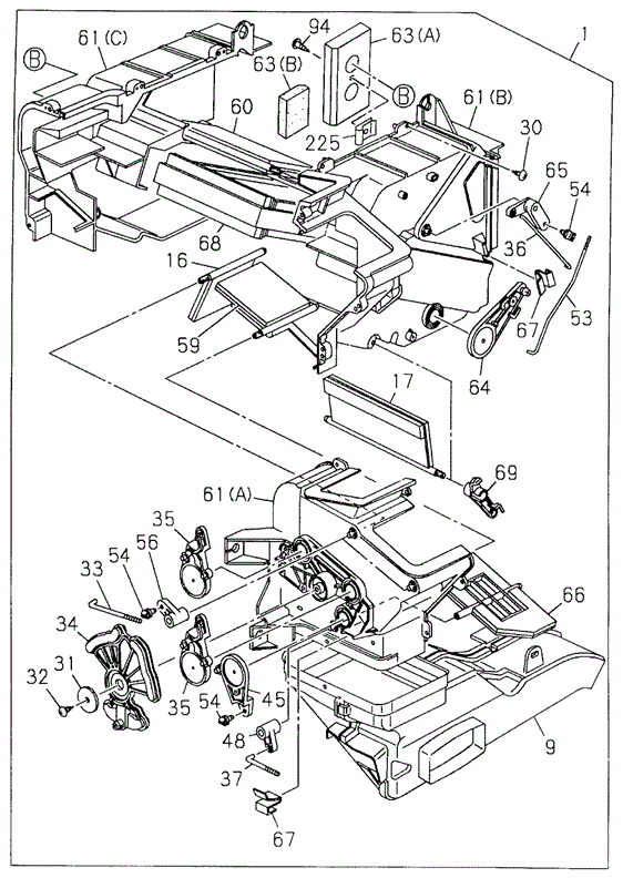 Heater Unit (FR:9909) for 2000 Honda Passport #0