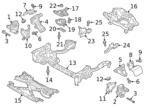 Engine & Trans Mounting for 2016 Audi A8 Quattro #0