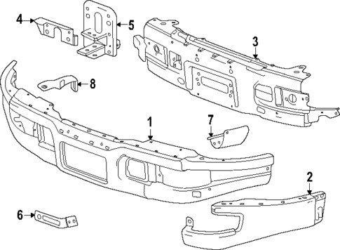 Bumper & Components - Front for 2025 GMC Sierra 2500 HD #1