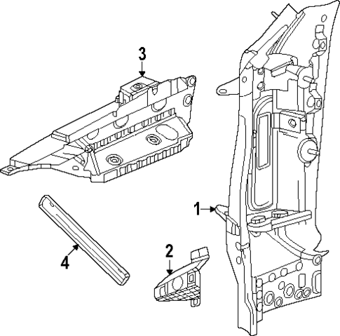 Hinge Pillar for 2024 Chevrolet Blazer EV #0