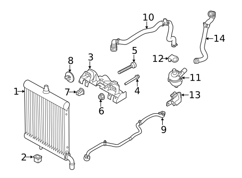 Radiator & Components for 2019 Land Rover Discovery #1