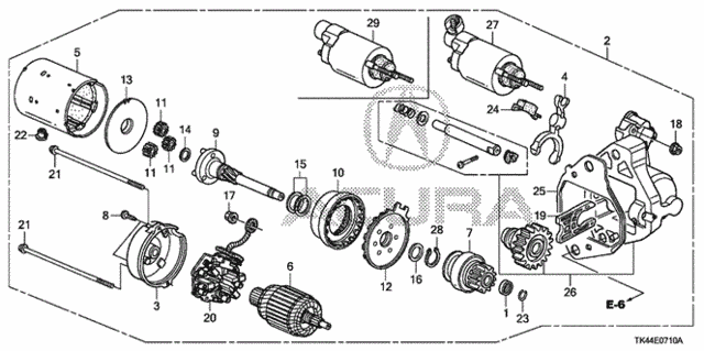 Starter Motor (Denso) for 2011 Acura TL #0