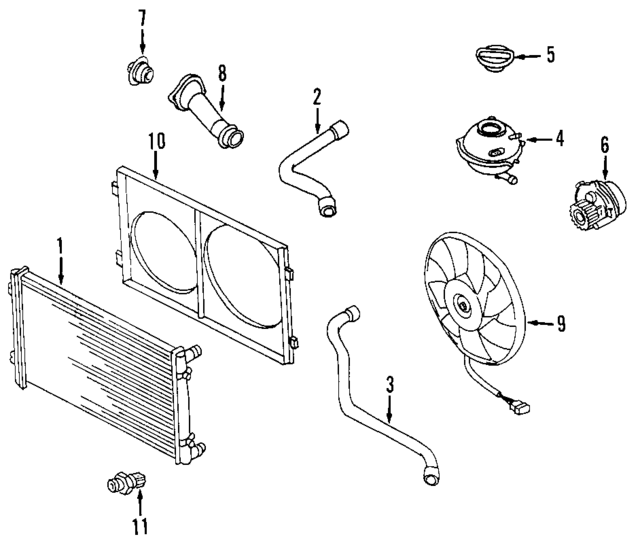 6E0959455A - Cooling System: Fan Assembly for Audi Image