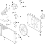 16331F2050 - Cooling System: Water Outlet for Toyota Image