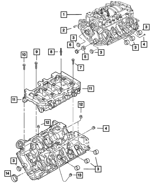 Cylinder Block for 2010 Dodge Dakota #1