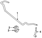 52003232 - Suspension: Stabilizer Bar Bushing for Dodge: Dakota | Jeep: Cherokee, CJ7, Comanche, Grand Wagoneer, J10, J20, Scrambler, Wagoneer, Wrangler Image