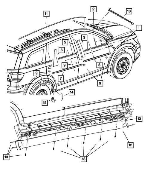 Moldings and Ornamentation for 2020 Dodge Journey #0