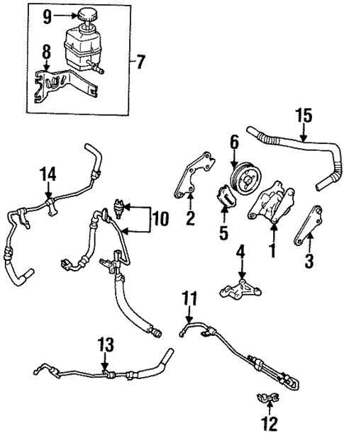 Pump & Hoses for 1996 Toyota Avalon #0