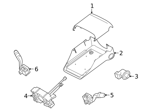 Shroud, Switches & Levers for 2007 Jaguar XK #0