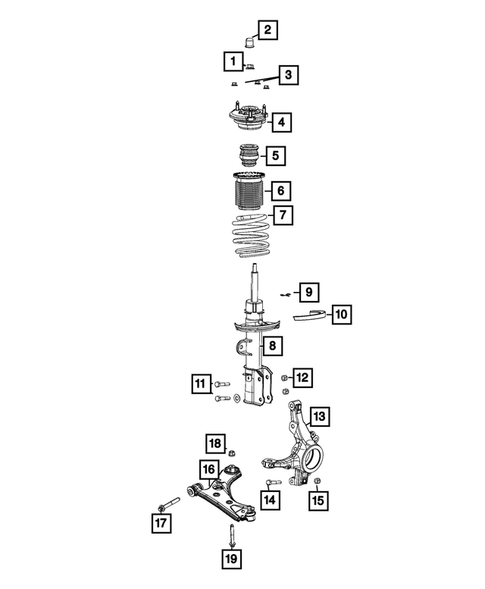 Front Suspension, Strut and Cradle for 2021 Ram ProMaster City #0