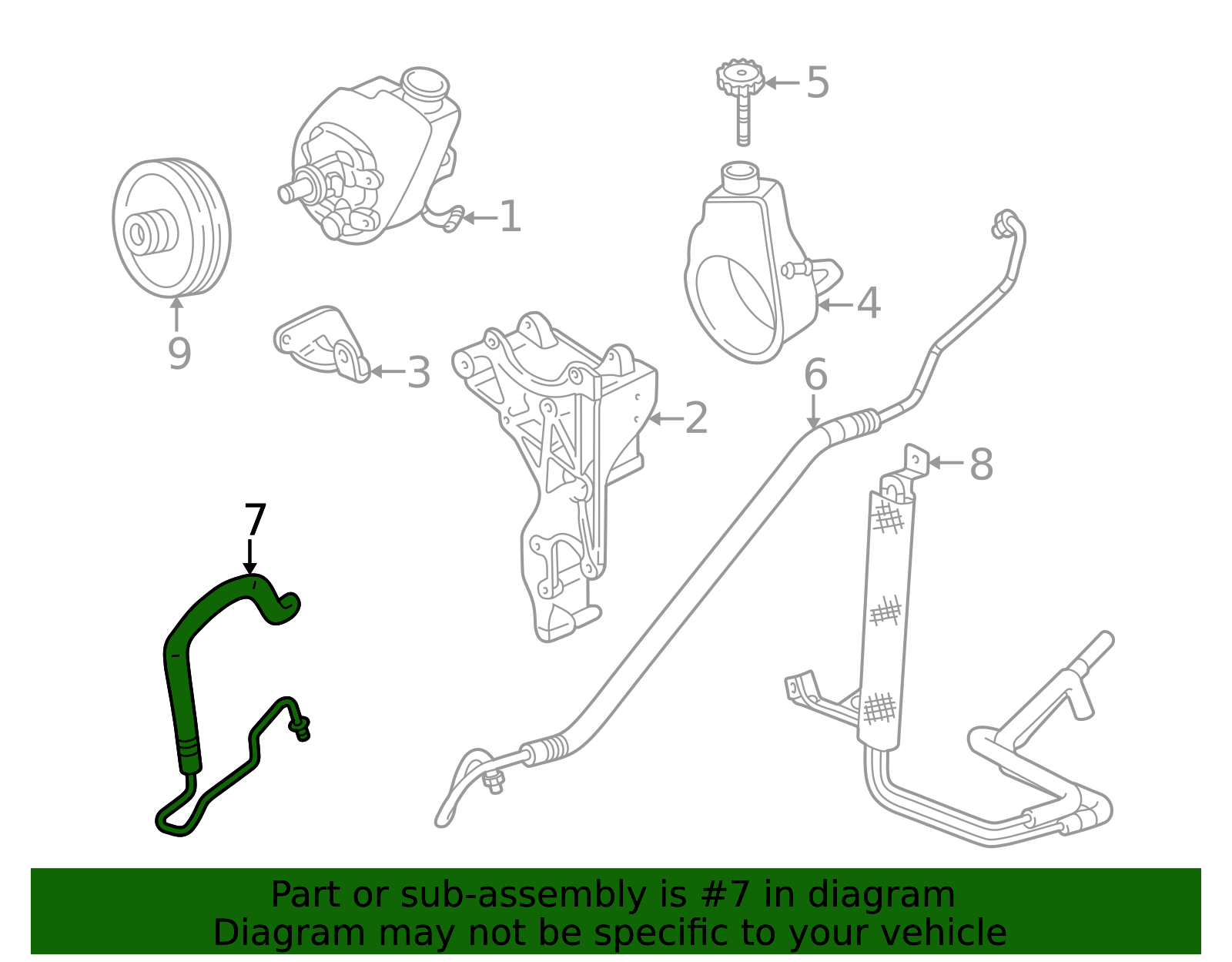 Power Steering Hose - High-Pressure OEM Replacement | AutoNation Parts