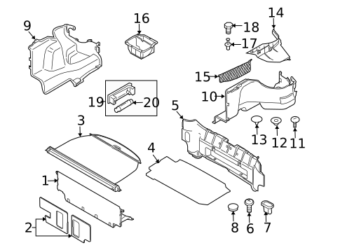 Interior Trim - Rear Body for 2006 BMW Z4 #0