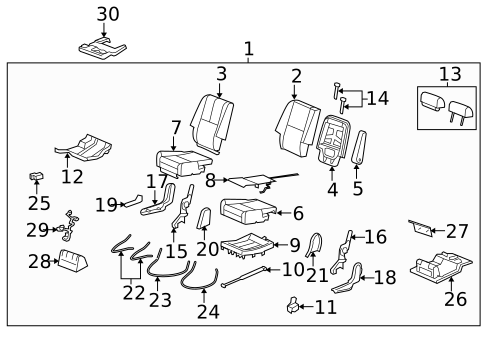Rear Seat Components for 2012 Cadillac Escalade #4